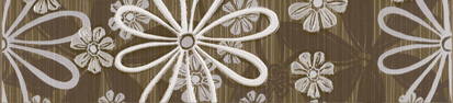 картинка Бордюр настенный Euforia Brown Kwiatek 1  U-EUF-WBH111 8х35 от магазина Фристайл