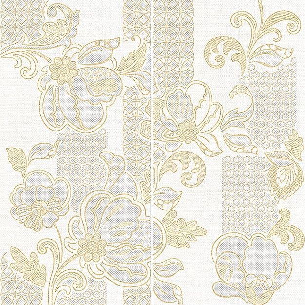 картинка Панно Illusio Beige Pattern  (из 2-х плиток) 630х630 от магазина Фристайл